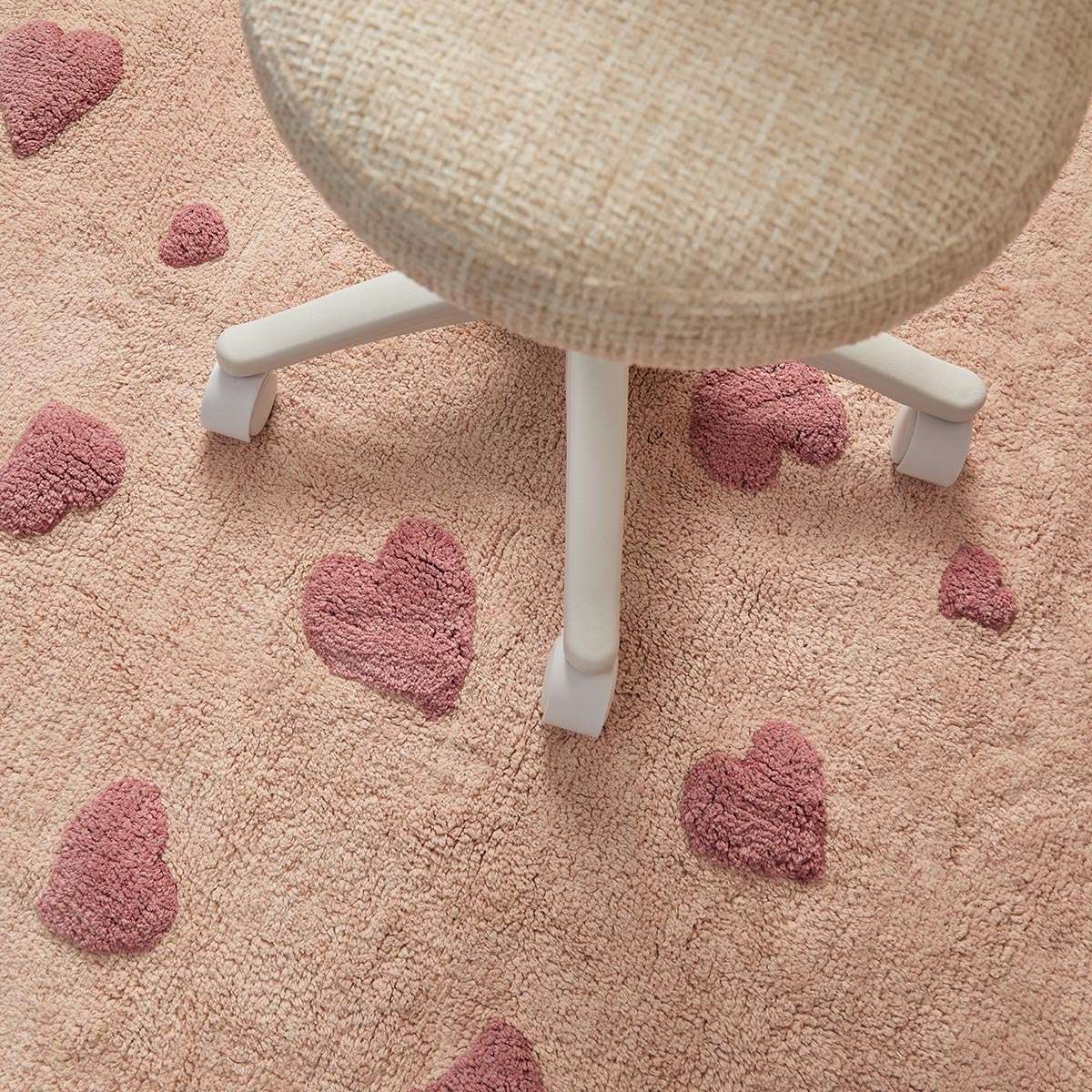 Addy Rectangle Heart Rug - Pink - Image 5