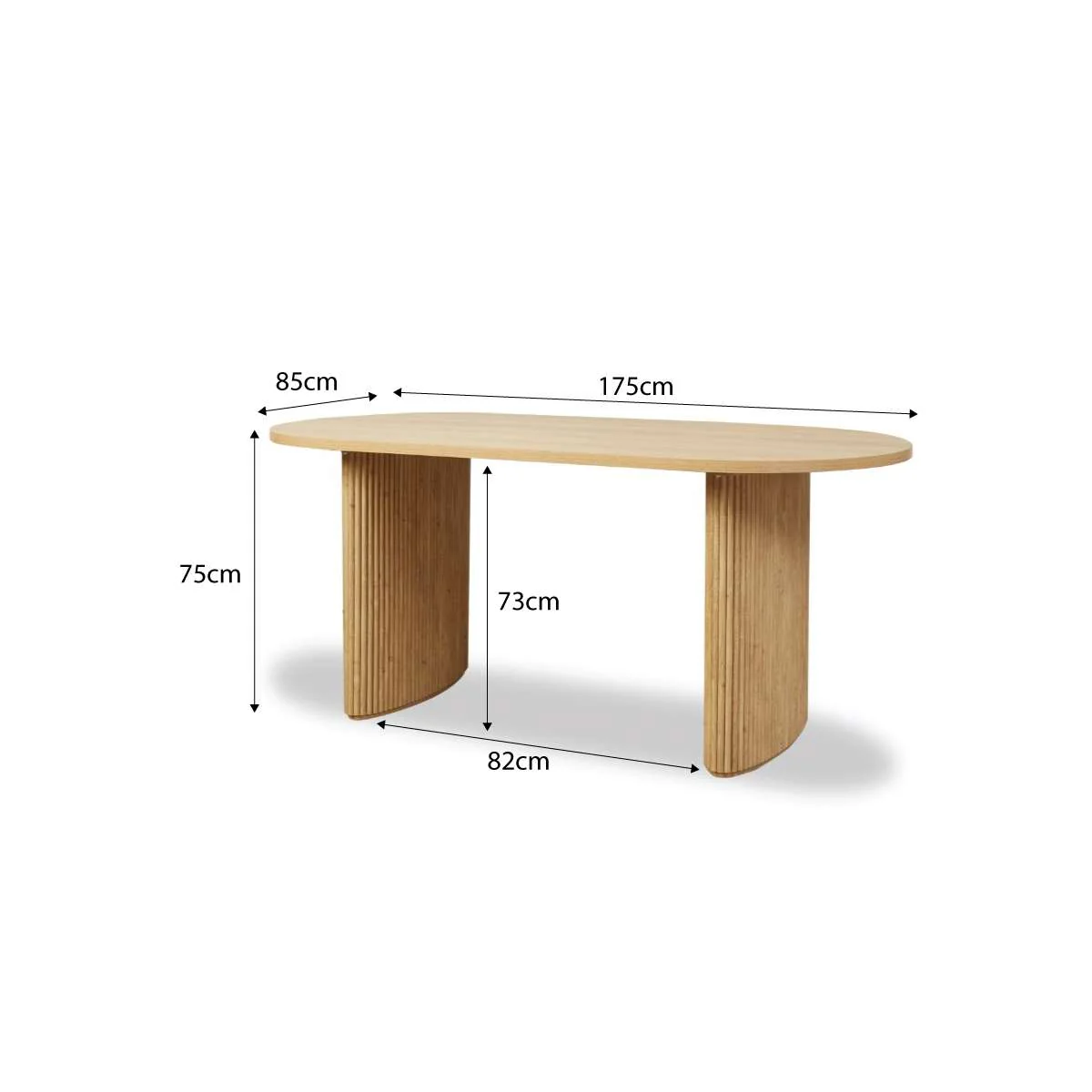 Amara Table Bench and Mateo Six Piece Dining Set - Image 5