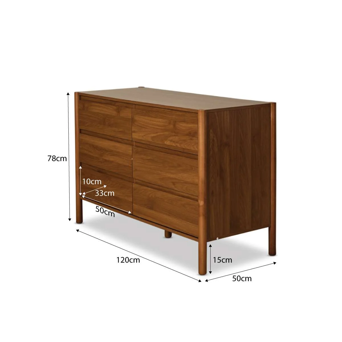 Blair Six Drawer - Walnut - Image 6