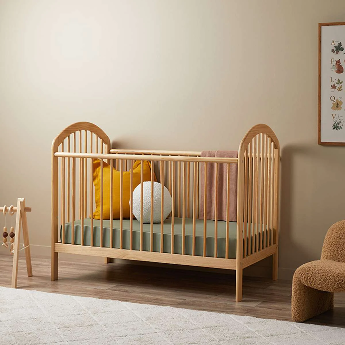 Archie Natural 3-in-1 Cot Conversion Bundle - Image 3