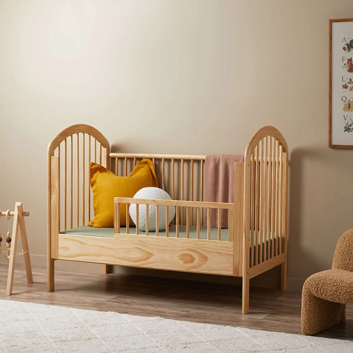 Archie Natural 3-in-1 Cot Conversion Bundle - Image 4