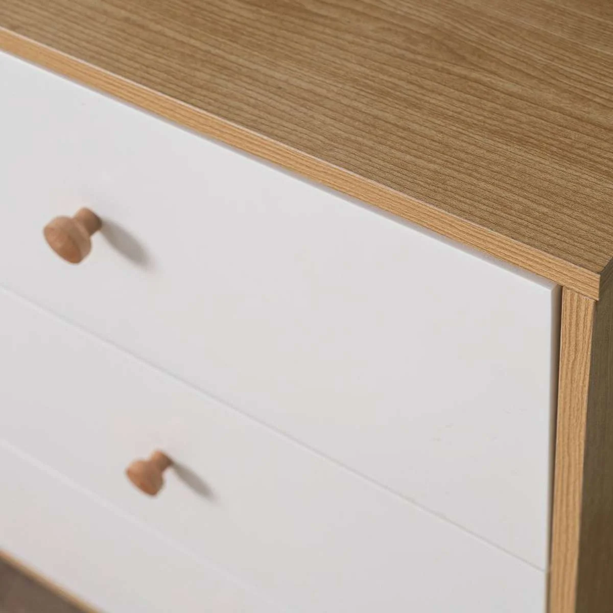 Aspen Six Drawer - White/Natural - Image 2