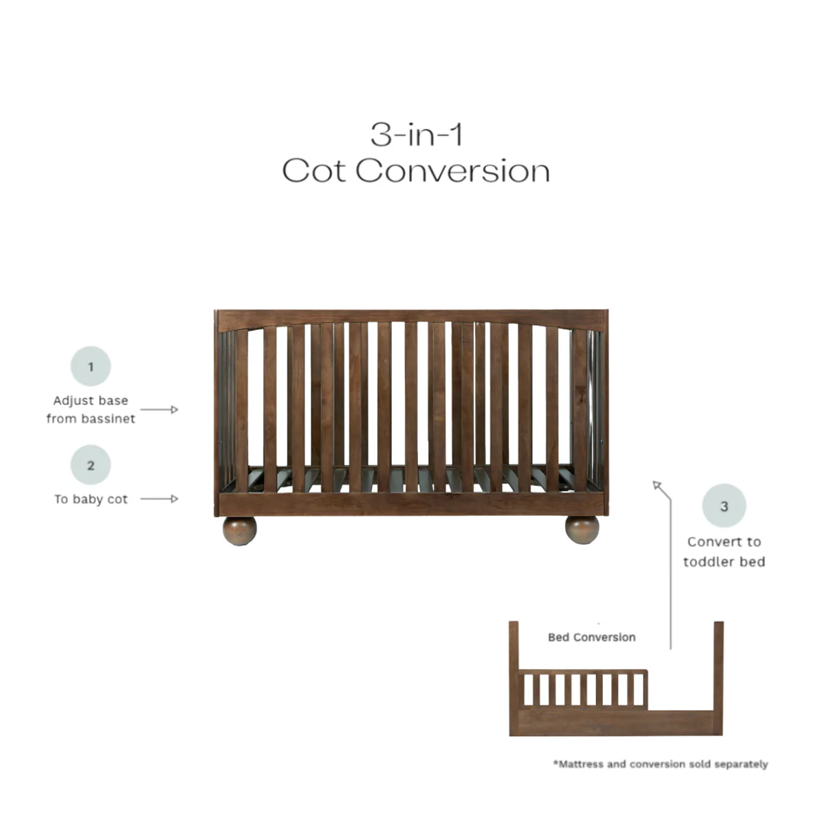Blake Cot - Almond - Image 9