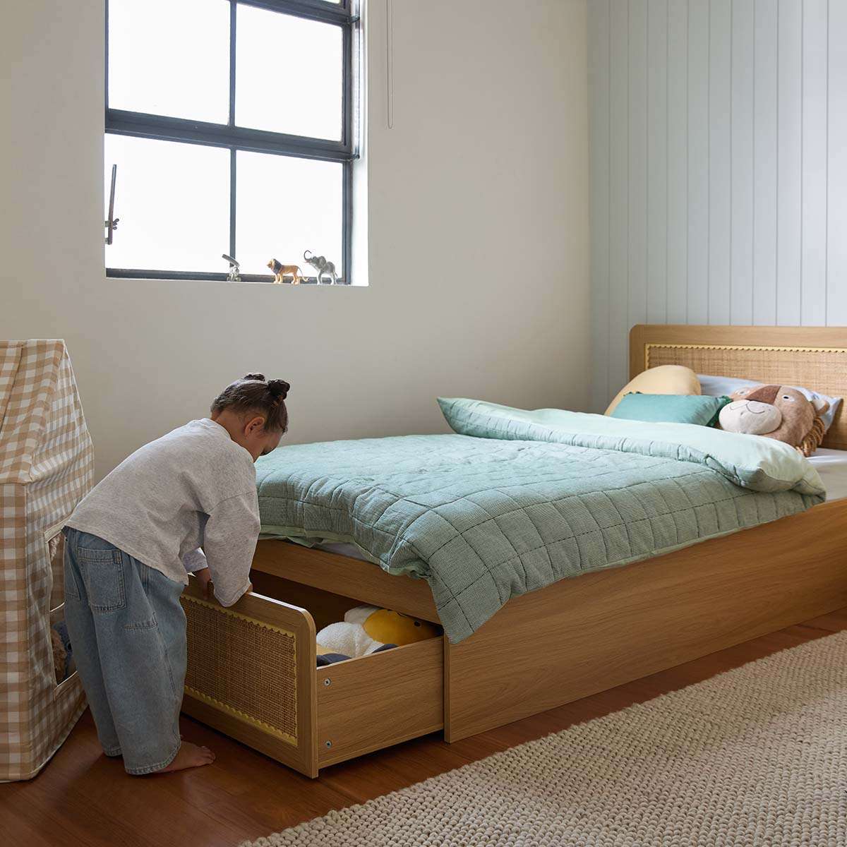 Bonnie Storage King Single Bed + Mattress Bundle - Image 2