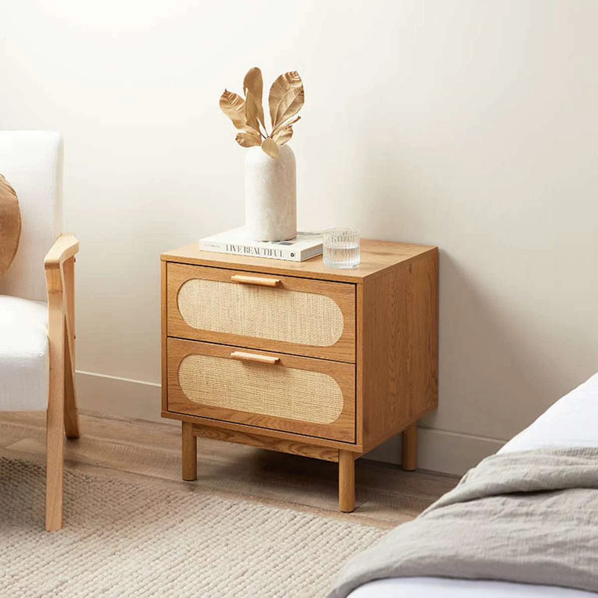 Canyon Two Drawer Bedside Table - Image 2