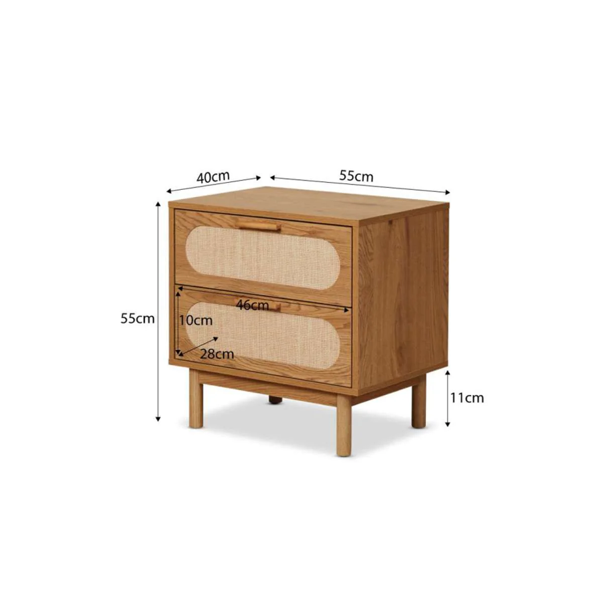 Canyon Two Drawer Bedside Table Bundle - Image 3