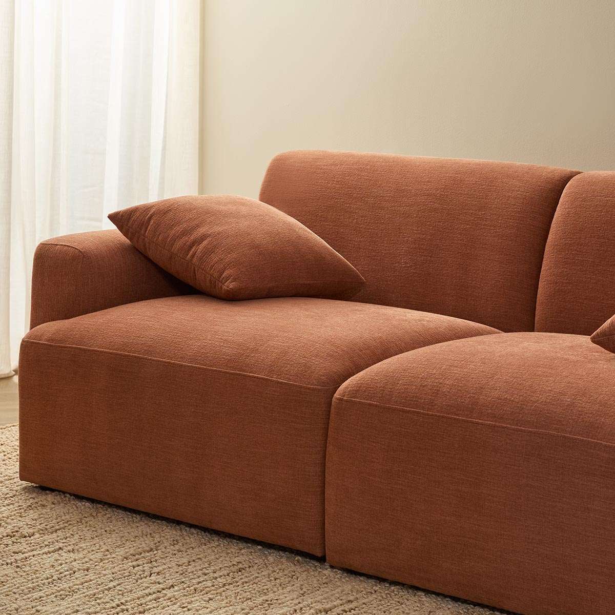 Dylan 2.5 Seater Sofa - Rust - Image 2