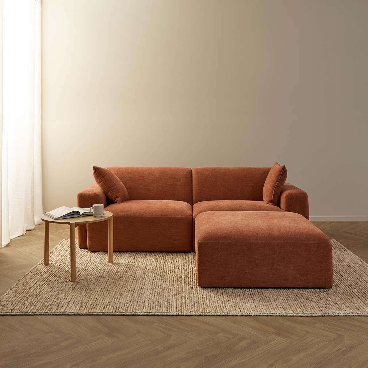 Dylan Large Ottoman - Rust - Image 4