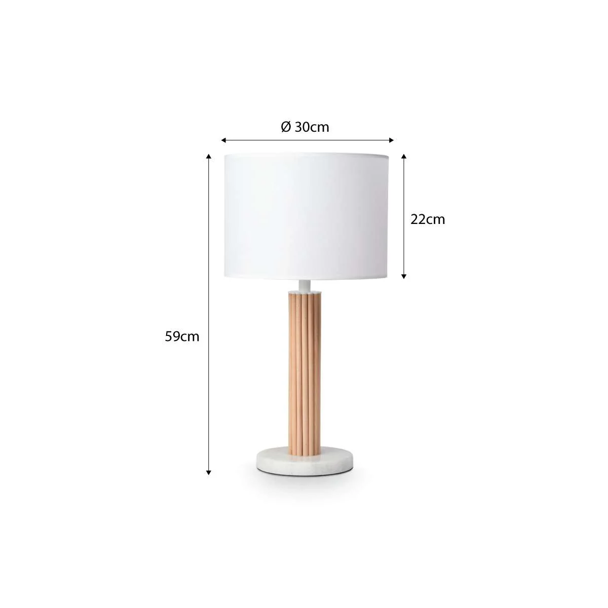 Eve White Marble Base Table Lamp - Image 11