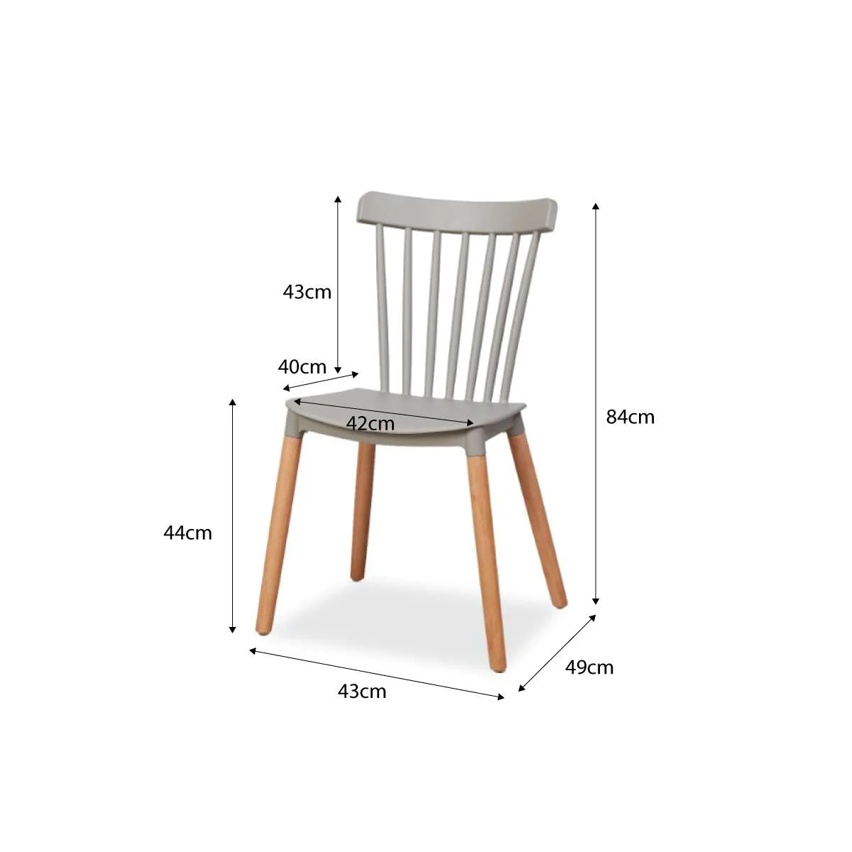 Frida Dining Chair - Set of 2 - Stone - Image 8