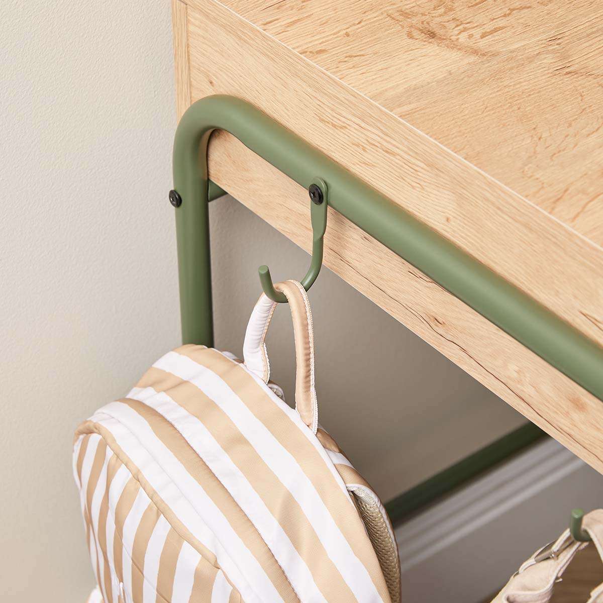 Grover Desk with Hooks - Khaki/Natural - Image 4