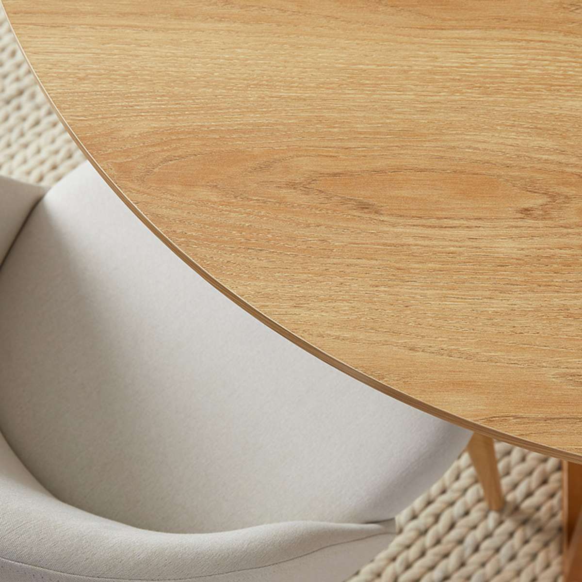 Kyoto Round Four Seater Dining Table - Natural - Image 8