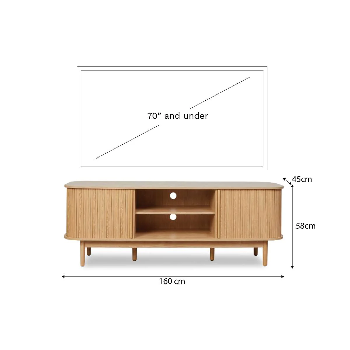 Maeve Entertainment Unit with Open Shelves - Natural - Image 14
