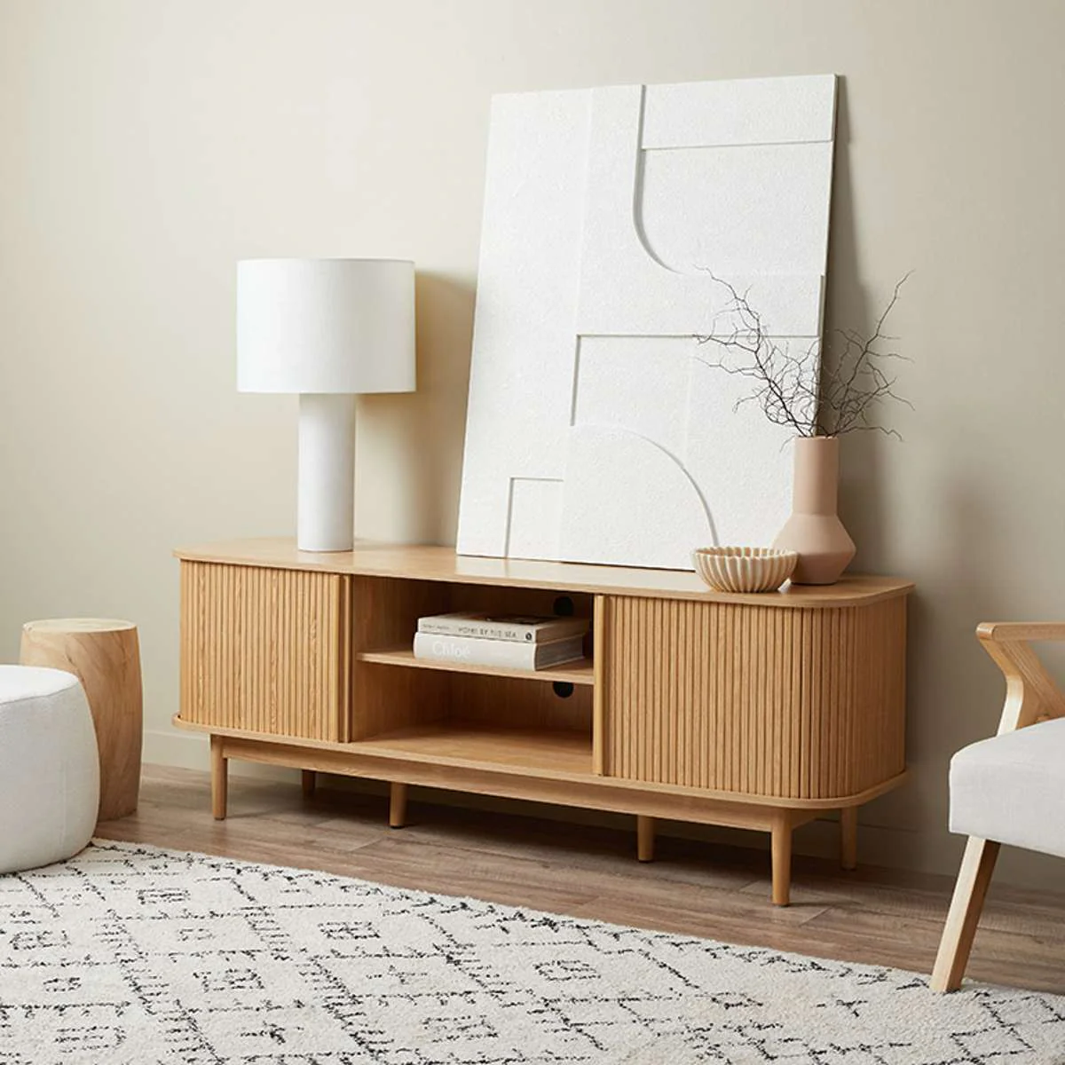 Maeve Entertainment Unit with Open Shelves - Natural - Image 3