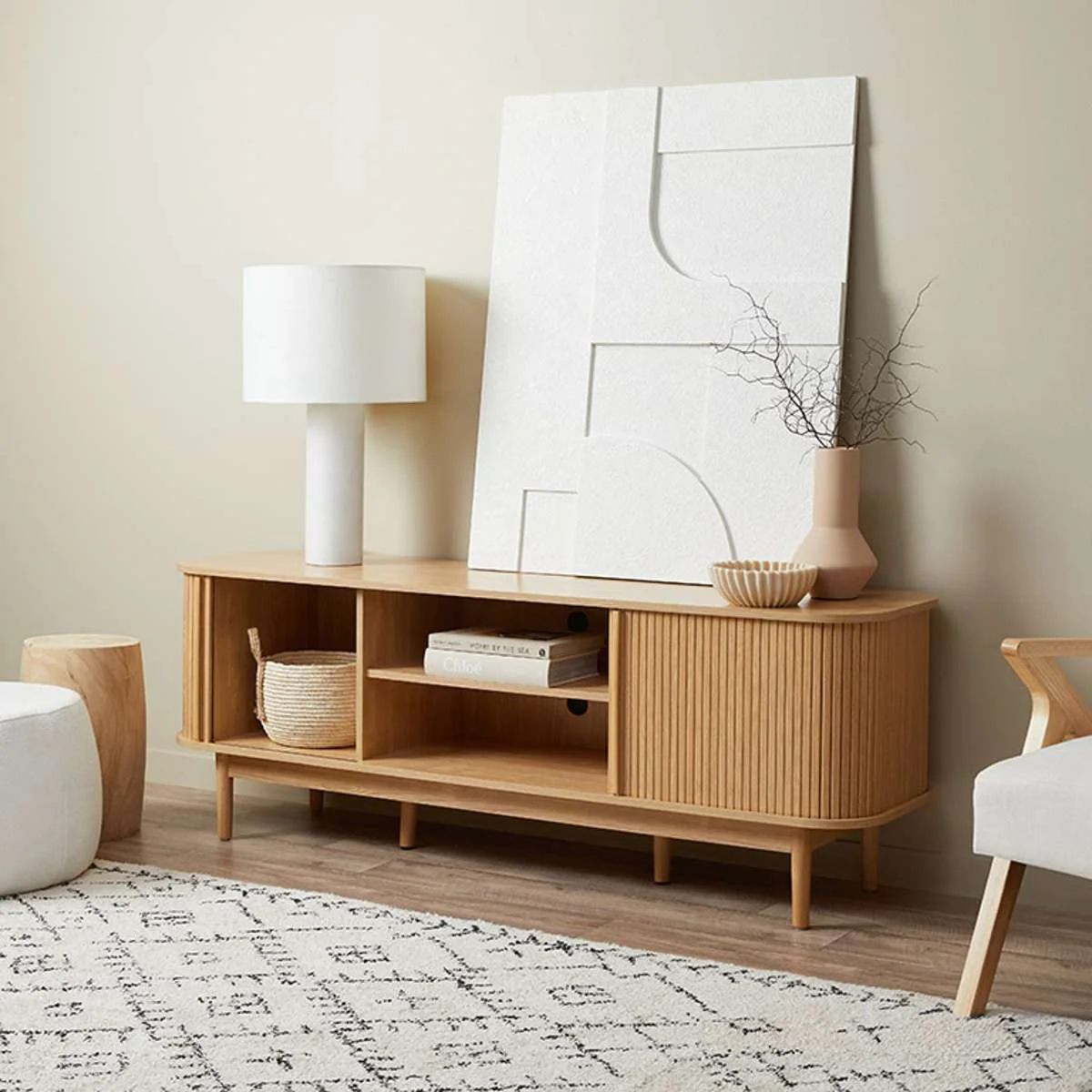 Maeve Entertainment Unit with Open Shelves - Natural - Image 6