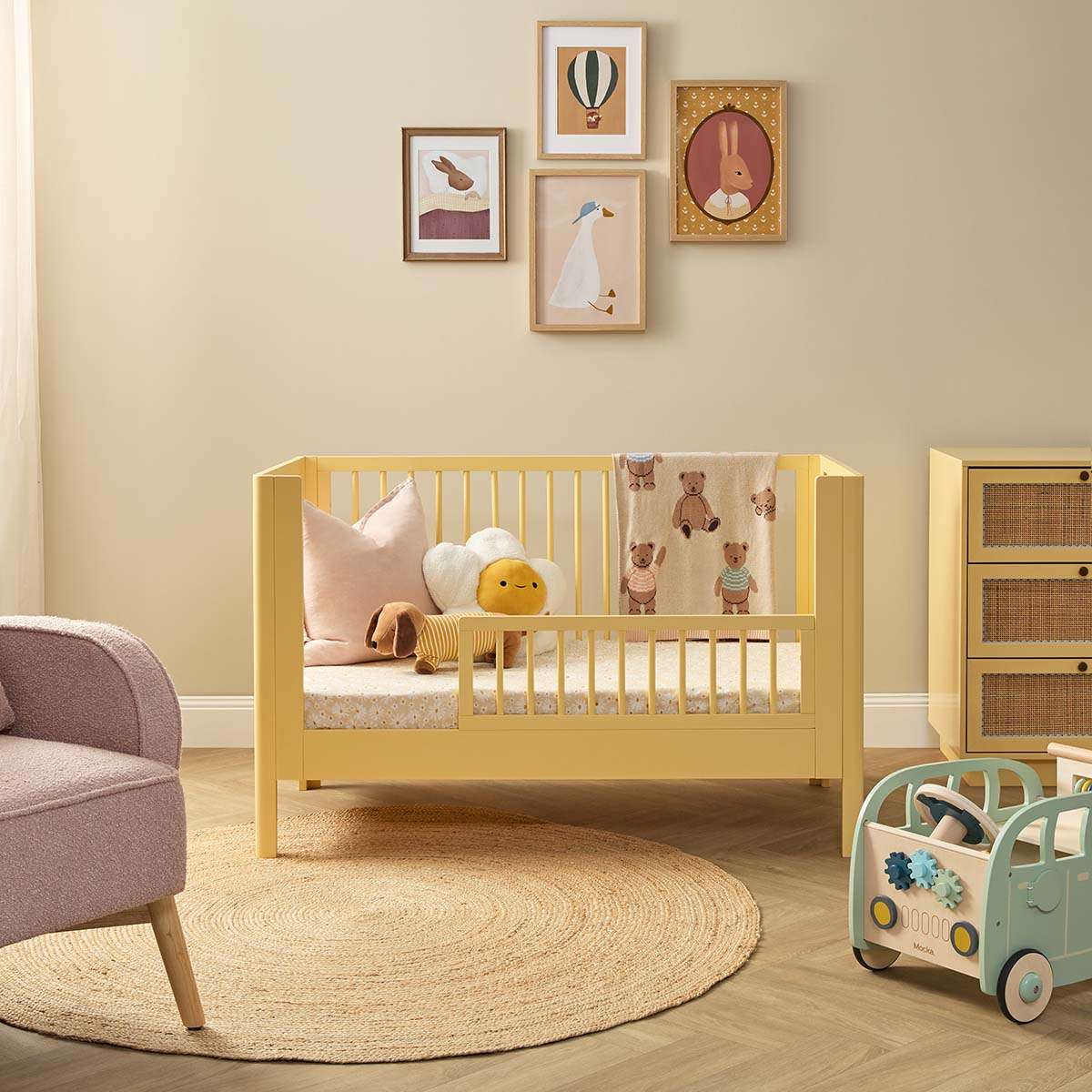 Maisie Cot Toddler Bed Half Frame - Buttermilk - Image 3
