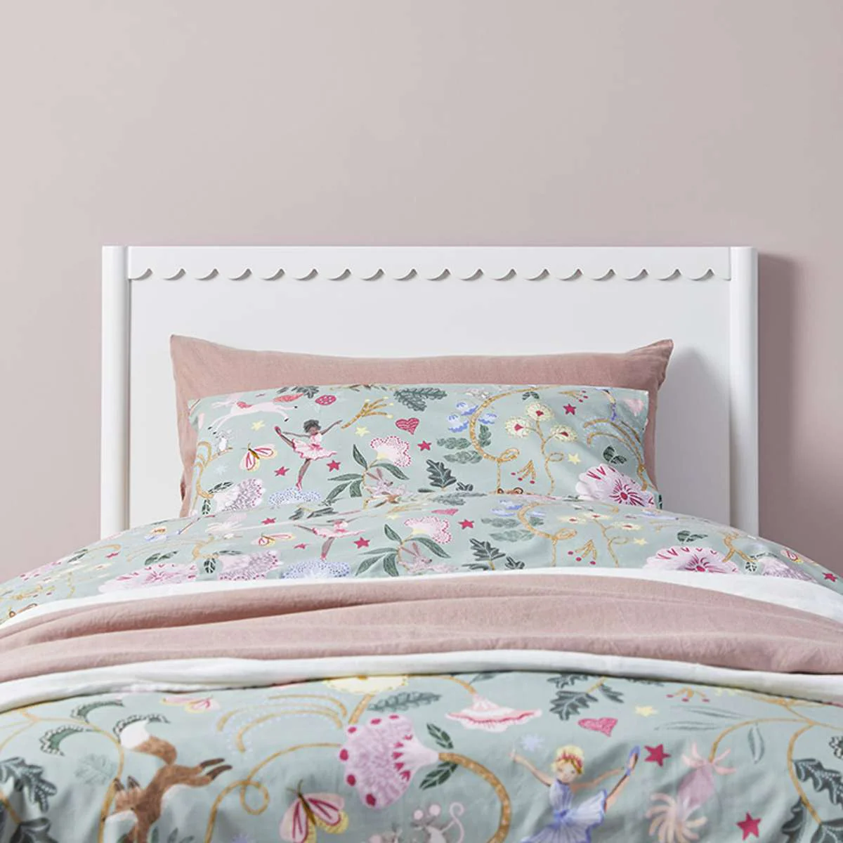 Maisie Scalloped Bed - Single - White - Image 2