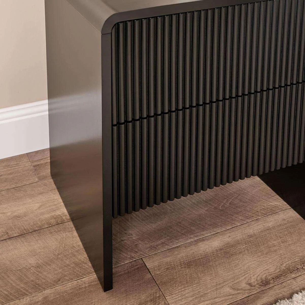 Majorca Bedside Table - Black - Image 2
