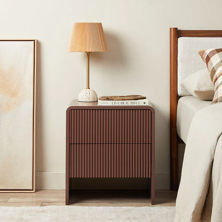 Majorca Bedside Table - Chocolate