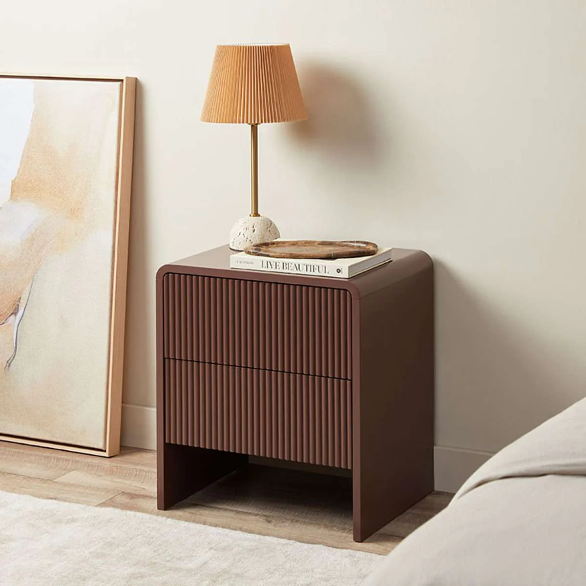Majorca Bedside Table - Chocolate - Image 3