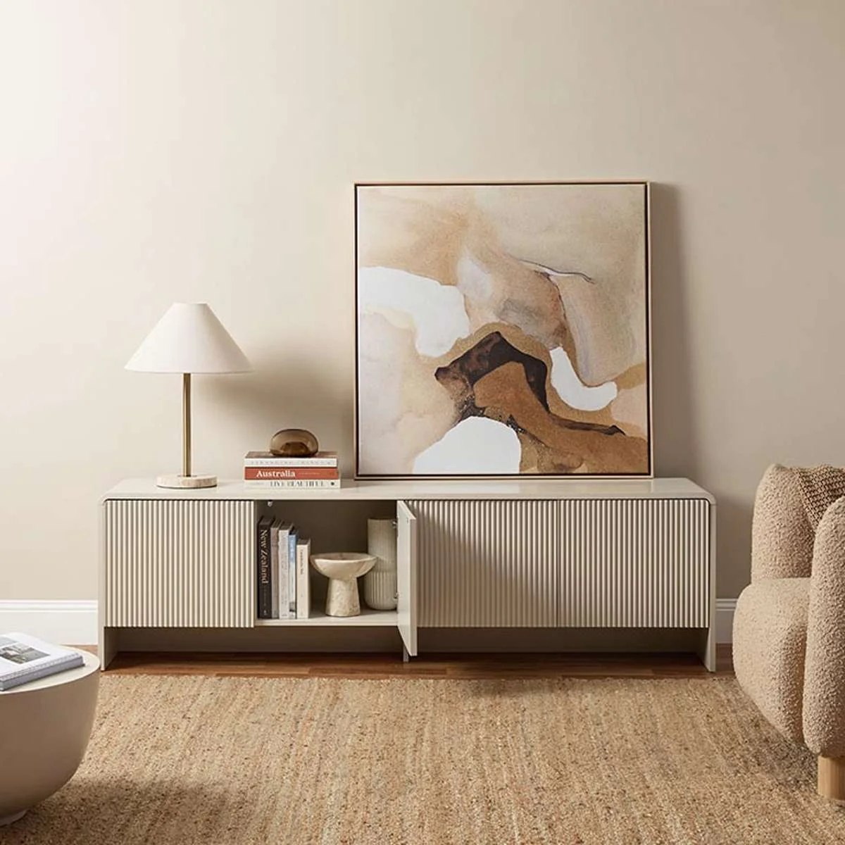 Majorca Entertainment Unit - Beige - Image 4