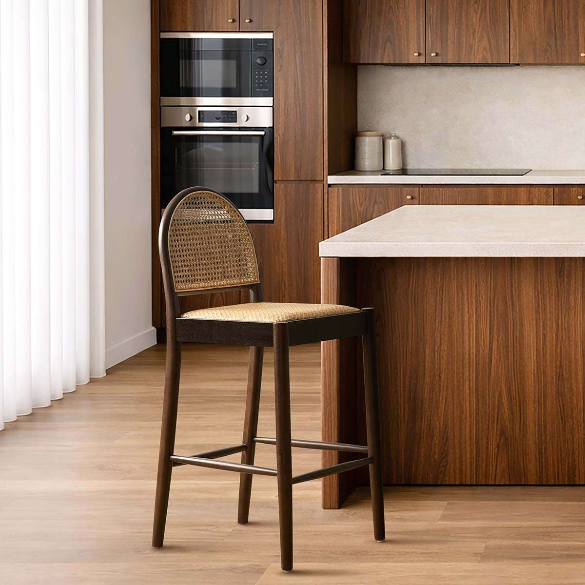 Mateo Bar Stool Walnut - Set of Two Bundle - Image 2