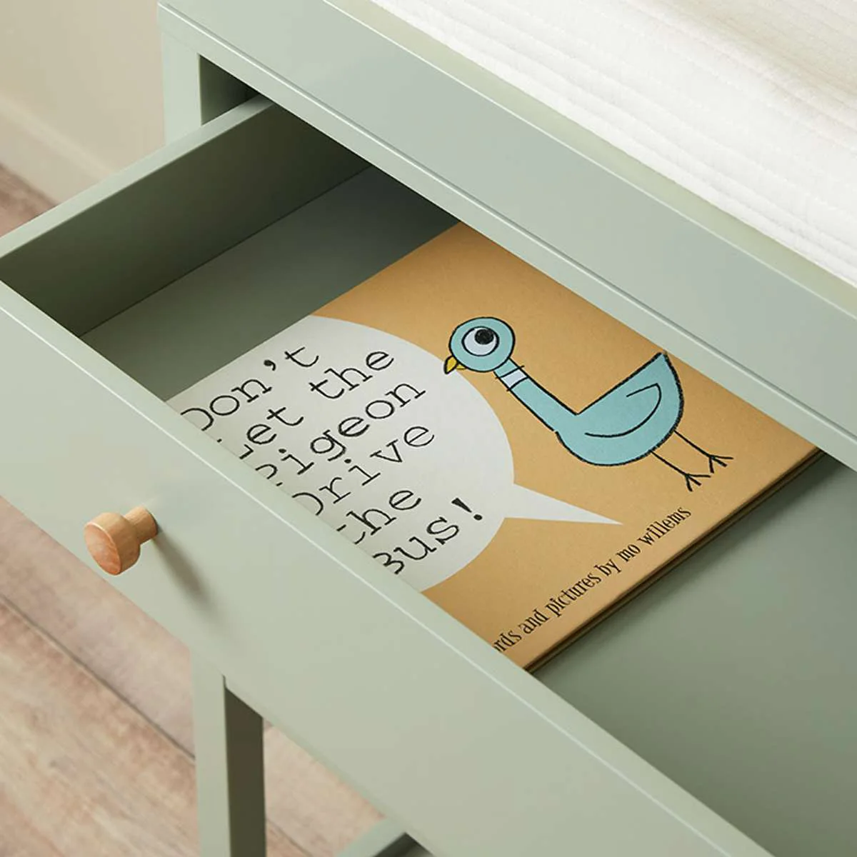Mocka Change Table With Removable Top - Sage Green - Image 6