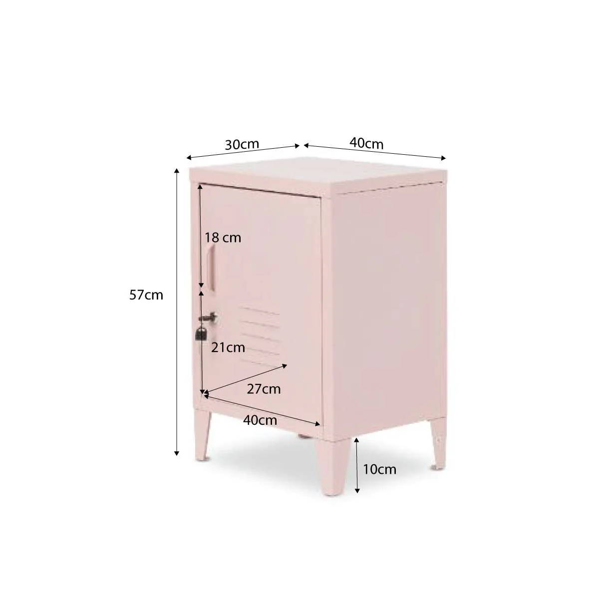 Mocka Original Locker Bedside - Pink - Image 9
