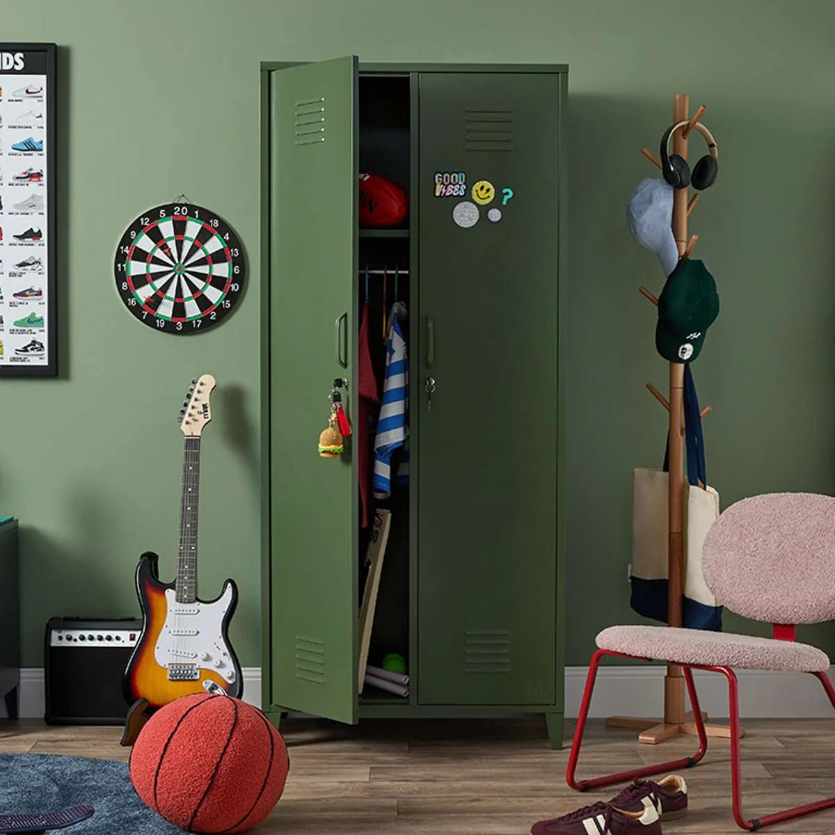 Mocka Original Locker Wardrobe - Khaki - Image 5