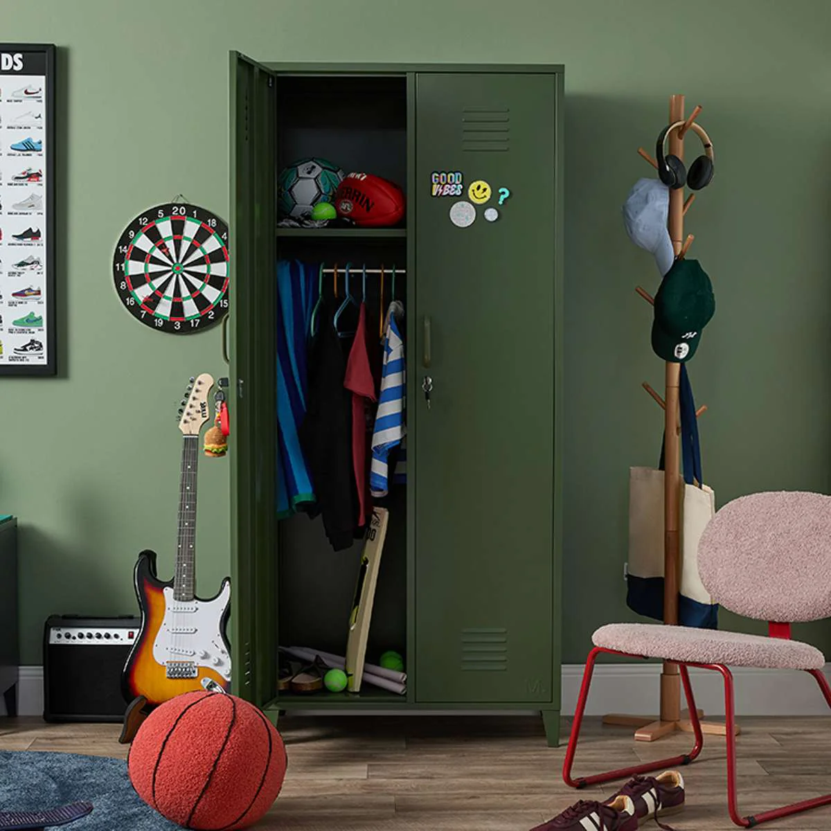 Mocka Original Locker Wardrobe - Khaki - Image 6