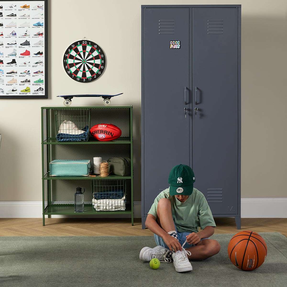 Mocka Original Locker Wardrobe - Steele - Image 3