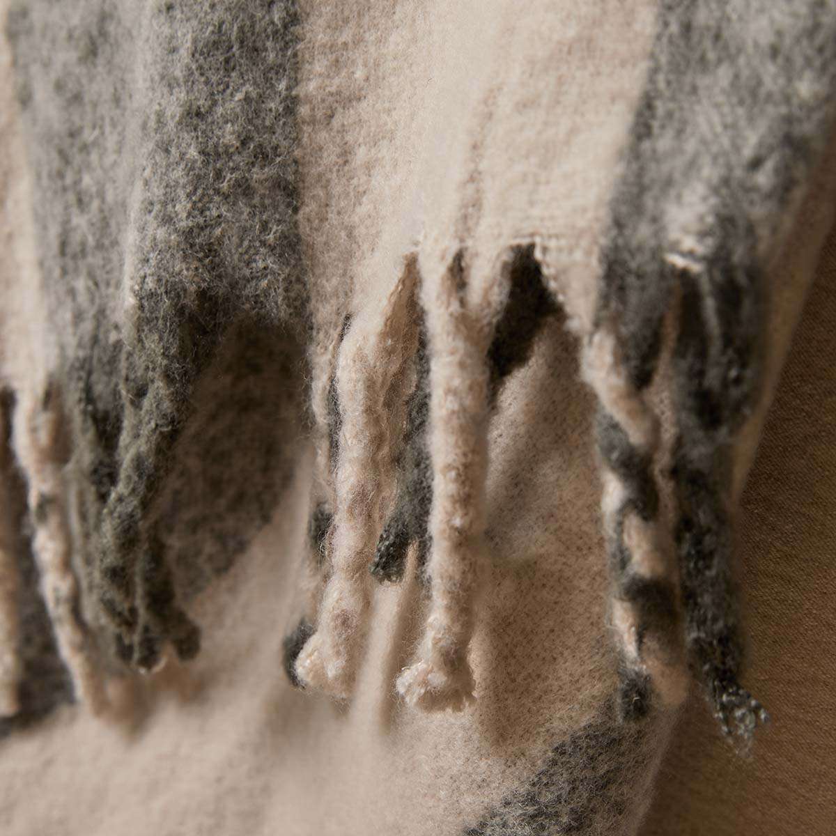 Mocka Stripe Throw Blanket - Olive - Image 2