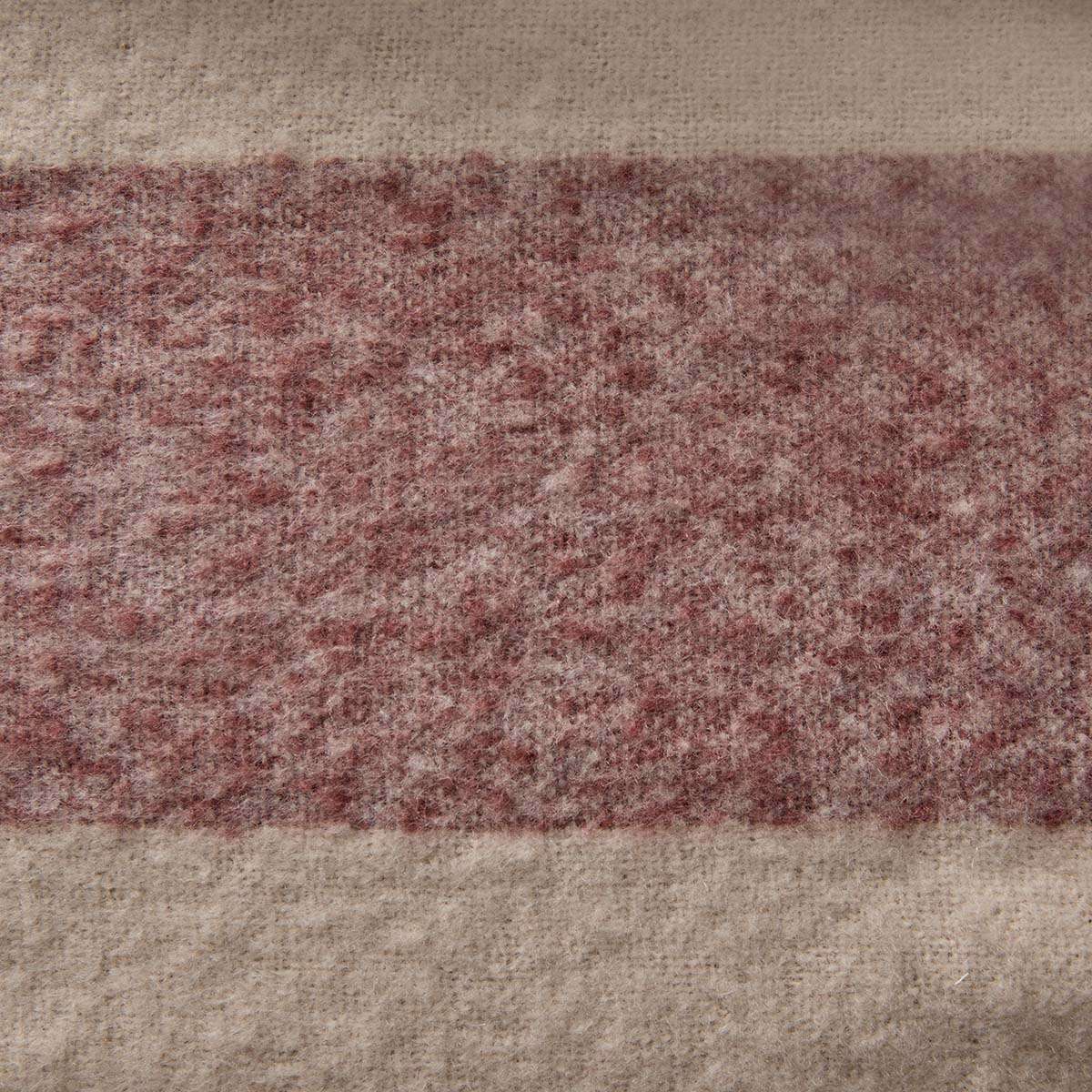 Mocka Stripe Throw Blanket - Raspberry and White Chocolate - Image 4