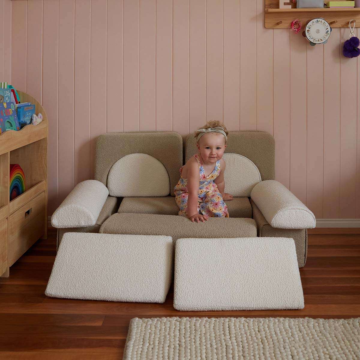 Modular Play Sofa - Cream/Beige Boucle - Image 11