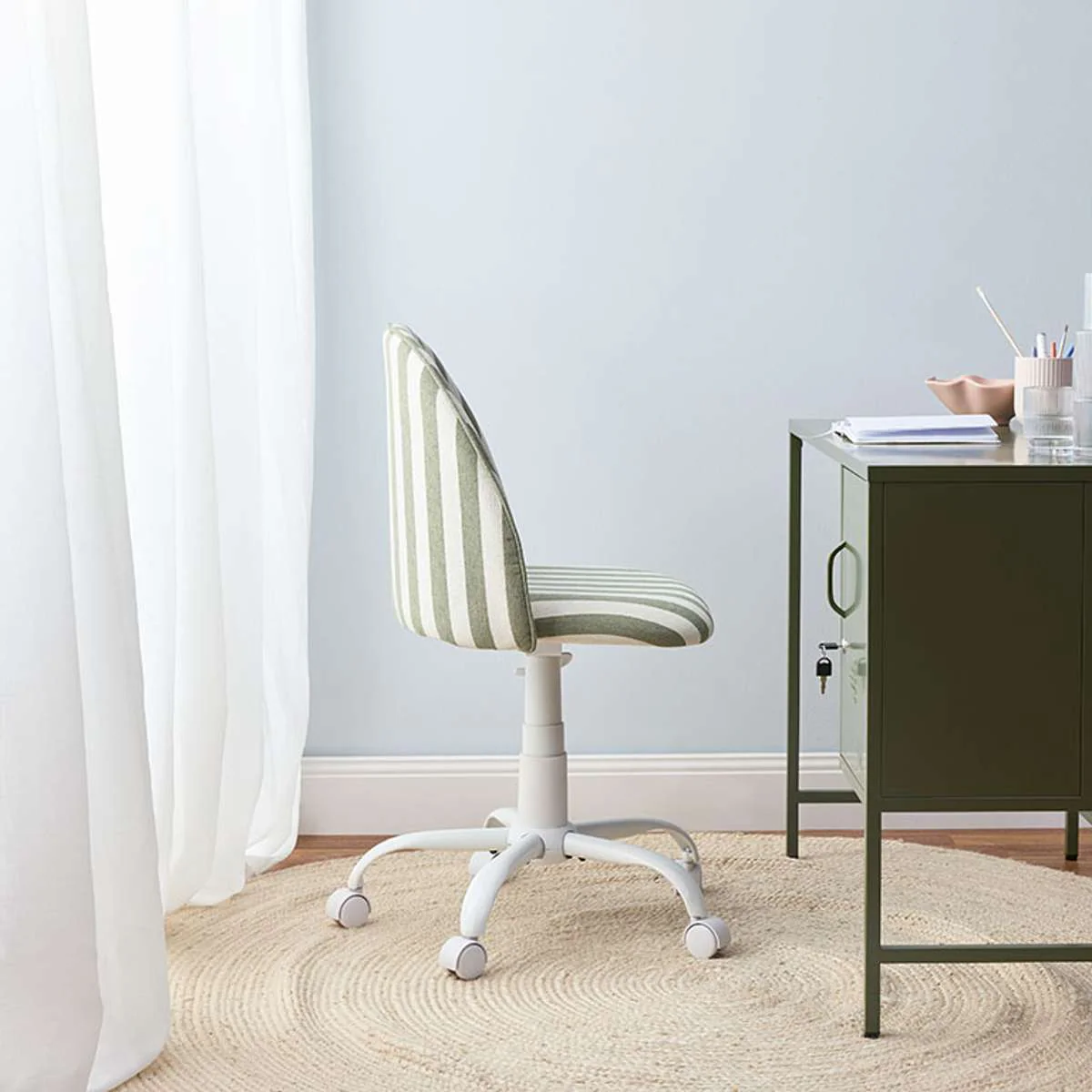 Nolan Office Chair - Green Stripe - Image 4