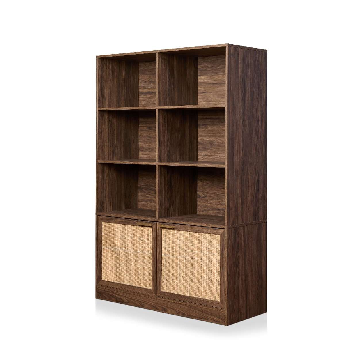 Noosa Rattan Large Bookcase - Walnut - Image 13