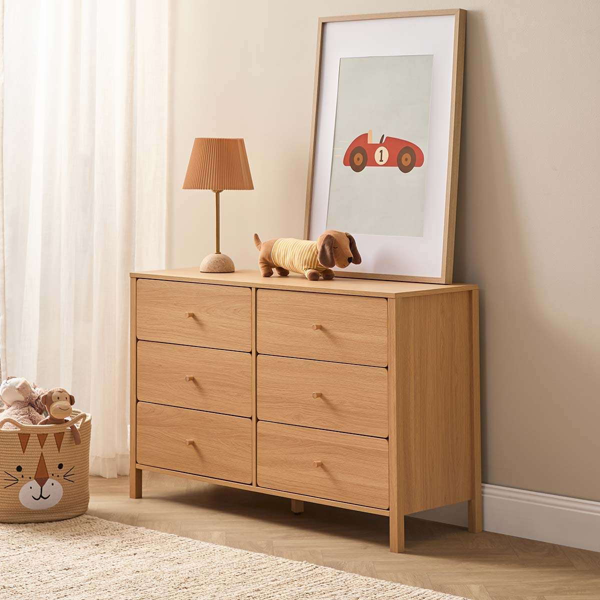 Ollie Six Drawer - Natural - Image 2
