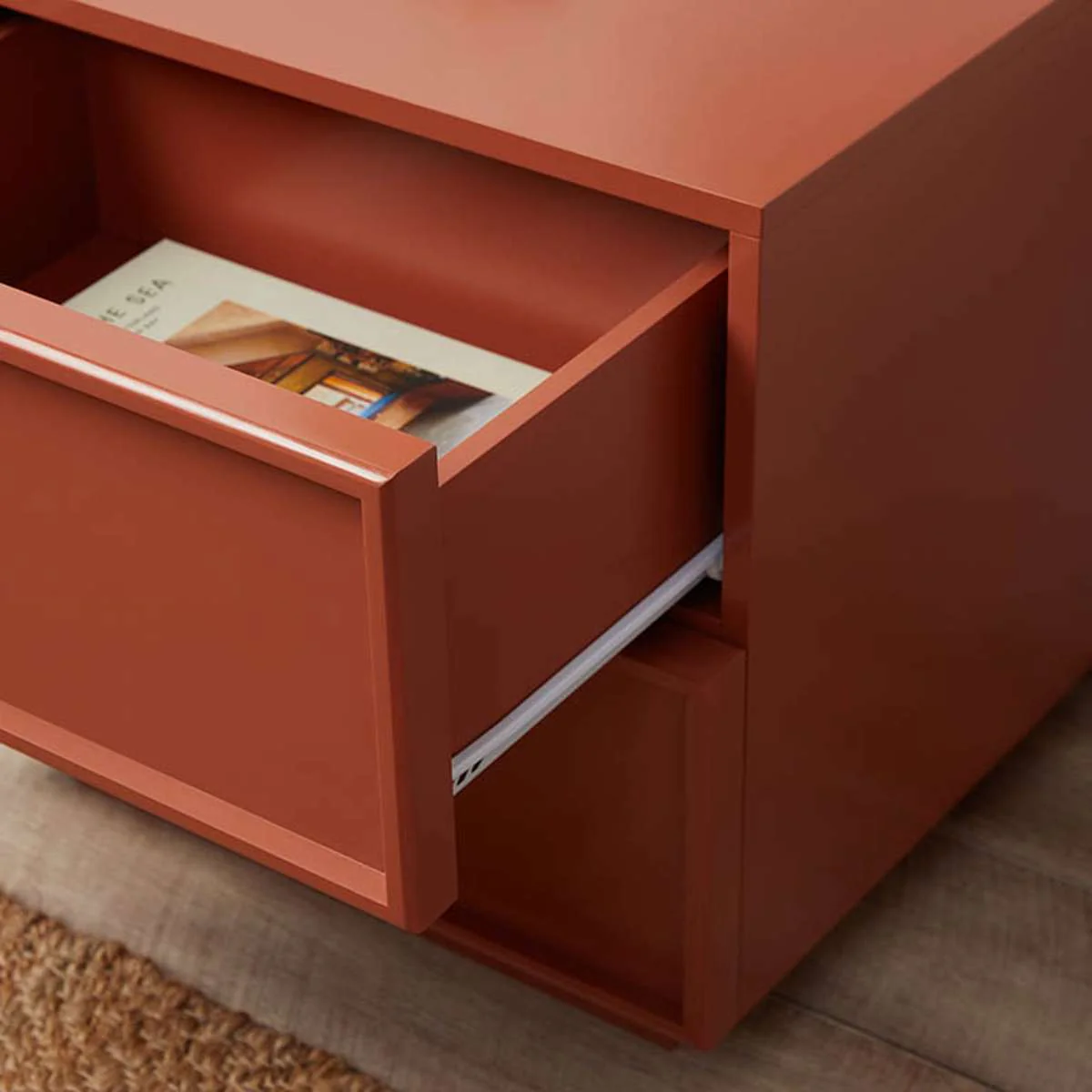 Osaka Bedside Table - Brick - Image 5