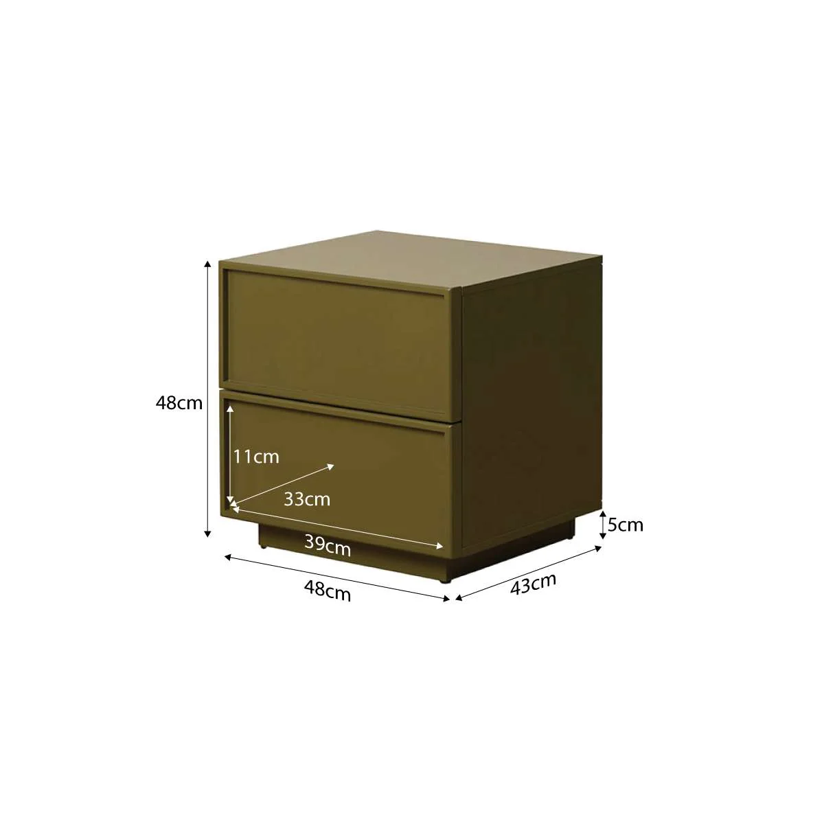 Osaka Bedside Table - Olive - Image 7