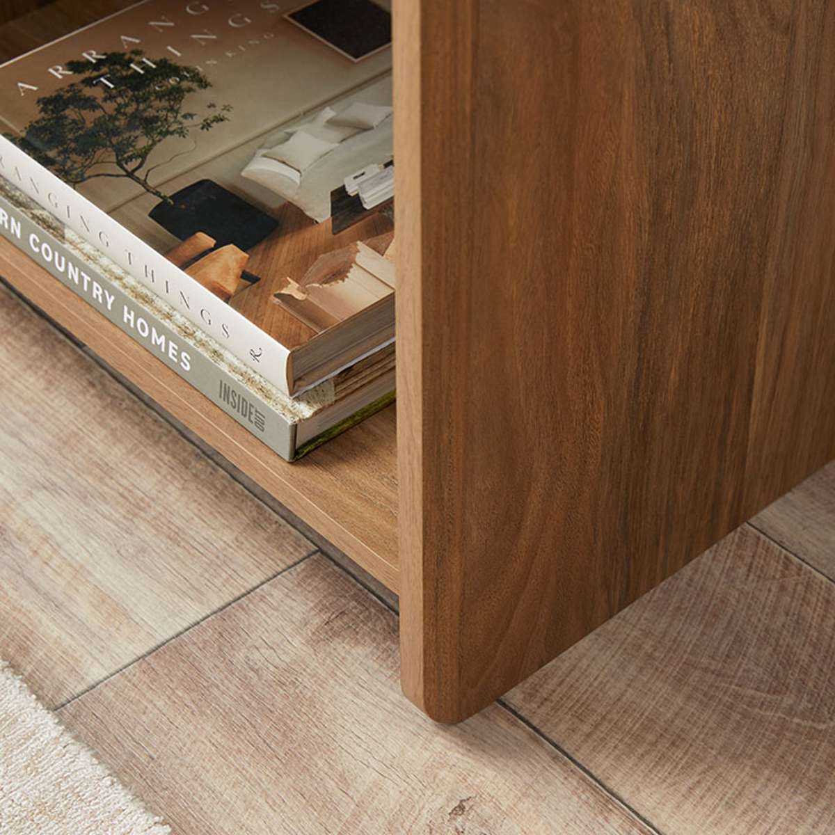Owen Bedside Table - Pecan/Beige - Image 8