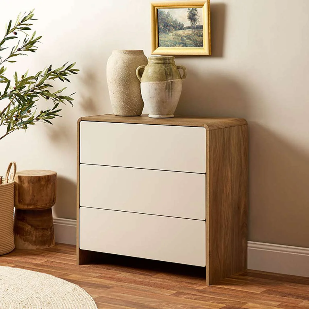 Owen Three Drawer - Pecan/Beige - Image 3