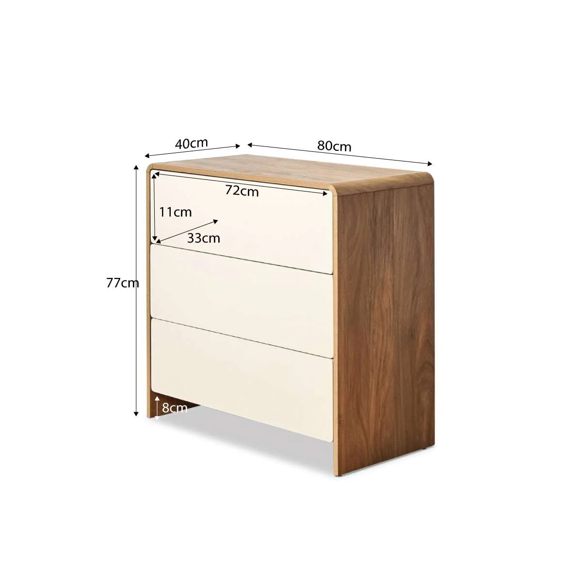 Owen Three Drawer - Pecan/Beige - Image 7