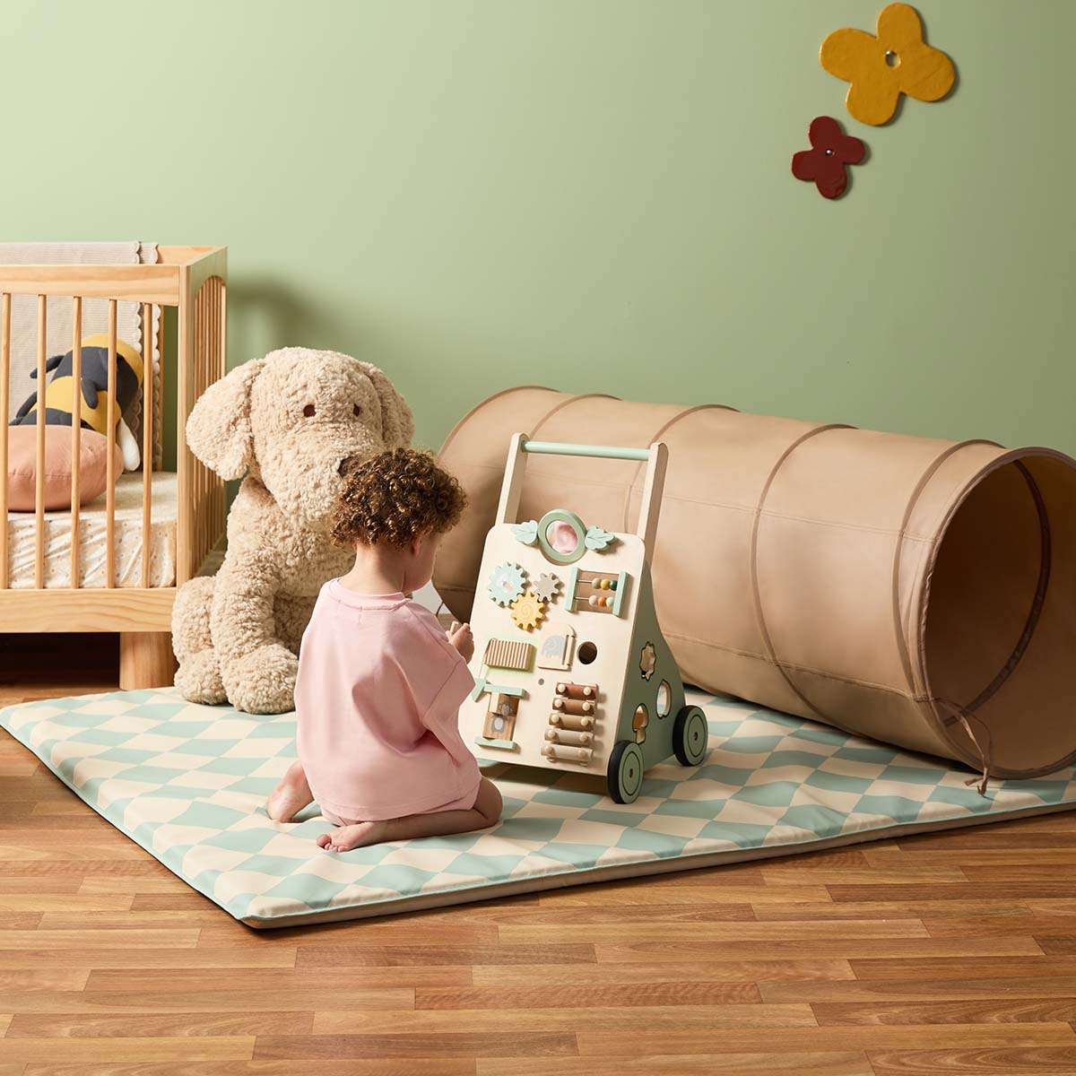 Padded Play Mat Reversible - Green - Image 5