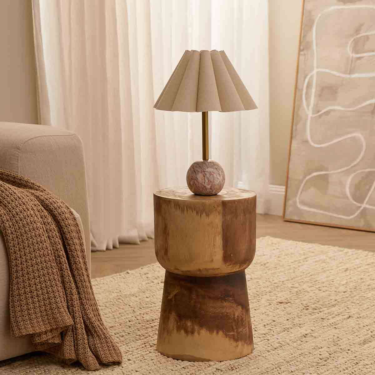 Sienna Solid Marble Base Table Lamp - Image 2