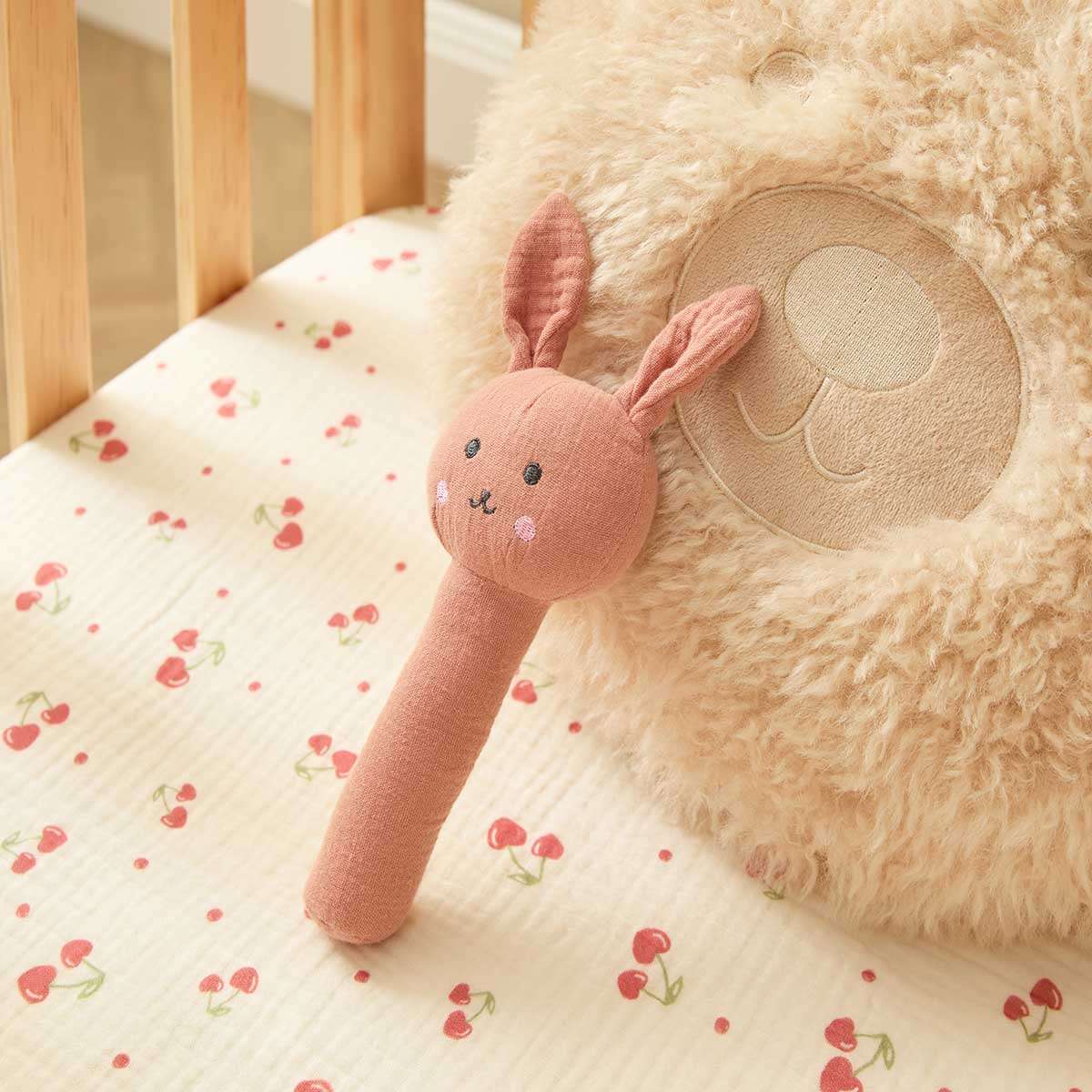 Soft Cotton Bunny Rattle - Image 2