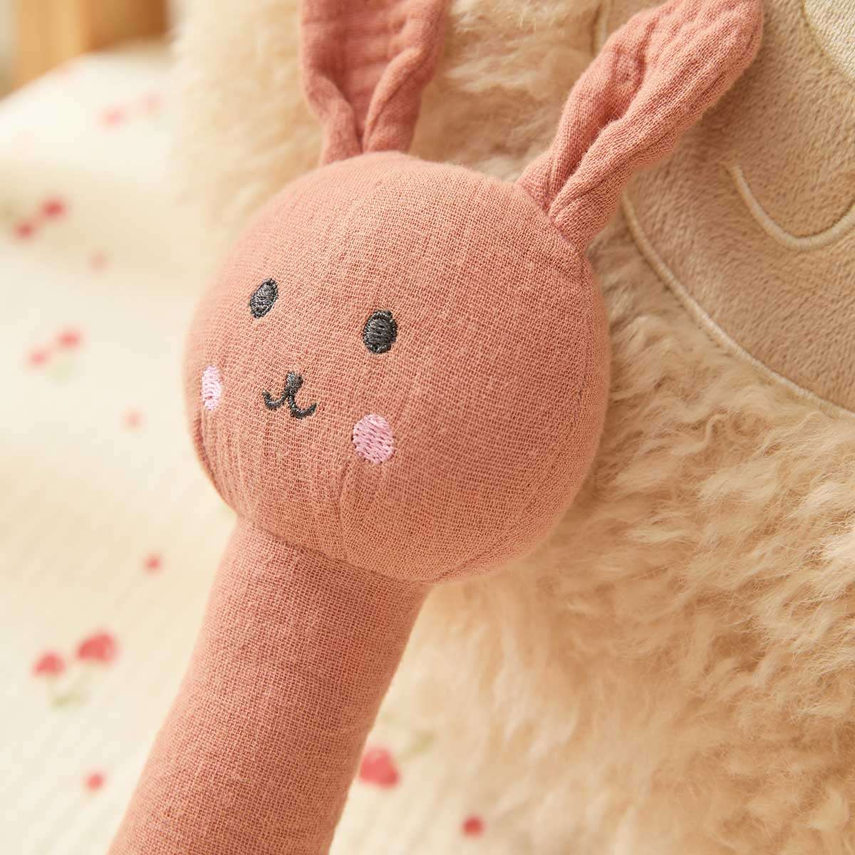 Soft Cotton Bunny Rattle - Image 3