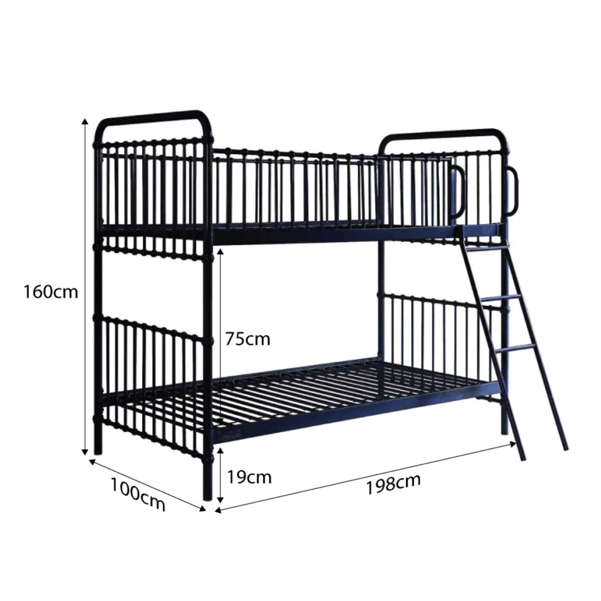 Sonata Bunk Bed - Black - Image 7