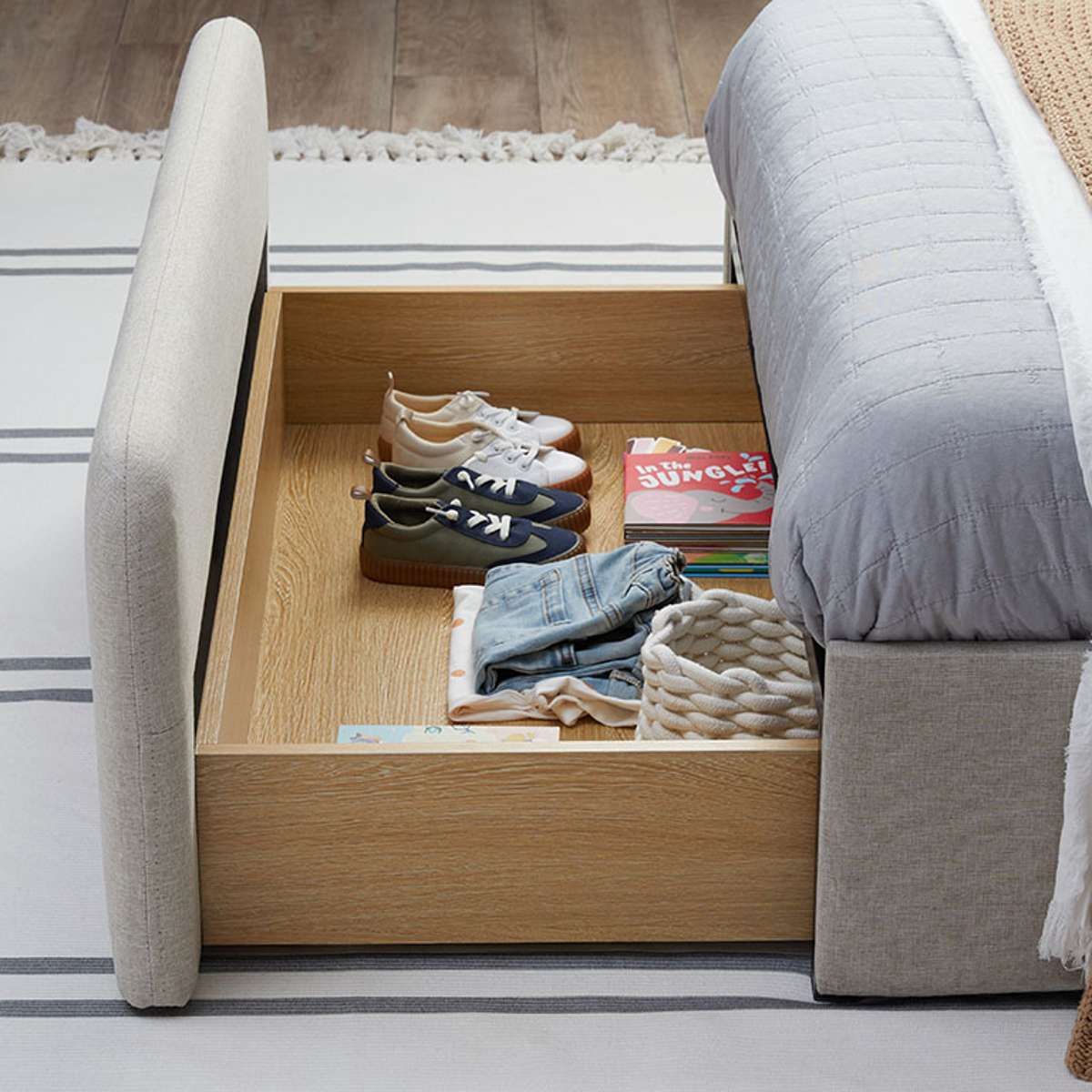 Sully Storage Single Bed - Natural - Image 9