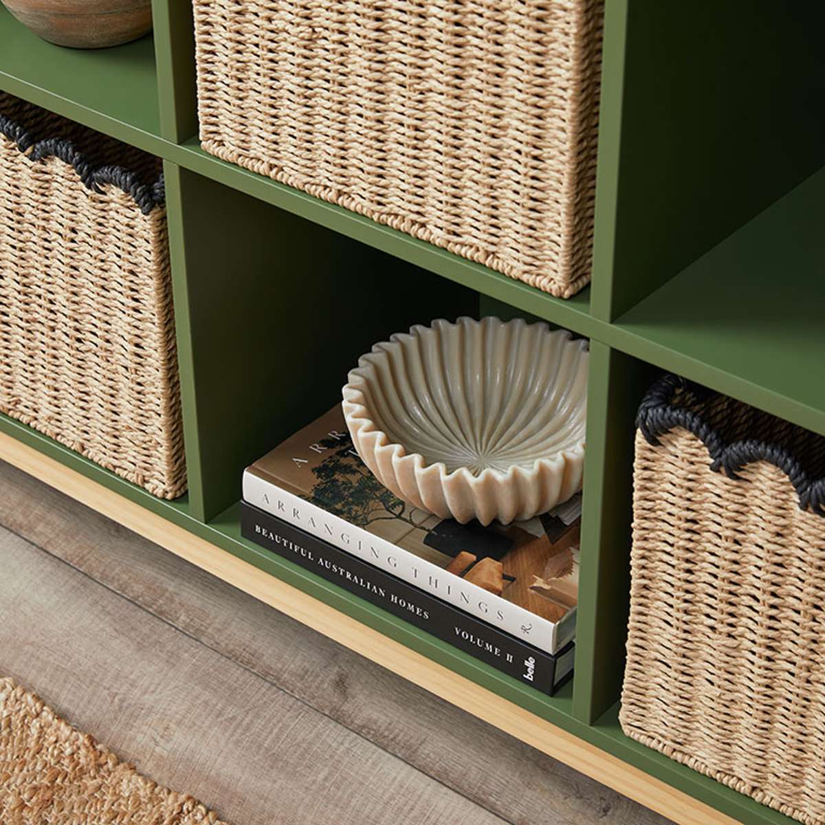 Watson 8 Cube Storage Unit - Olive Green - Image 5