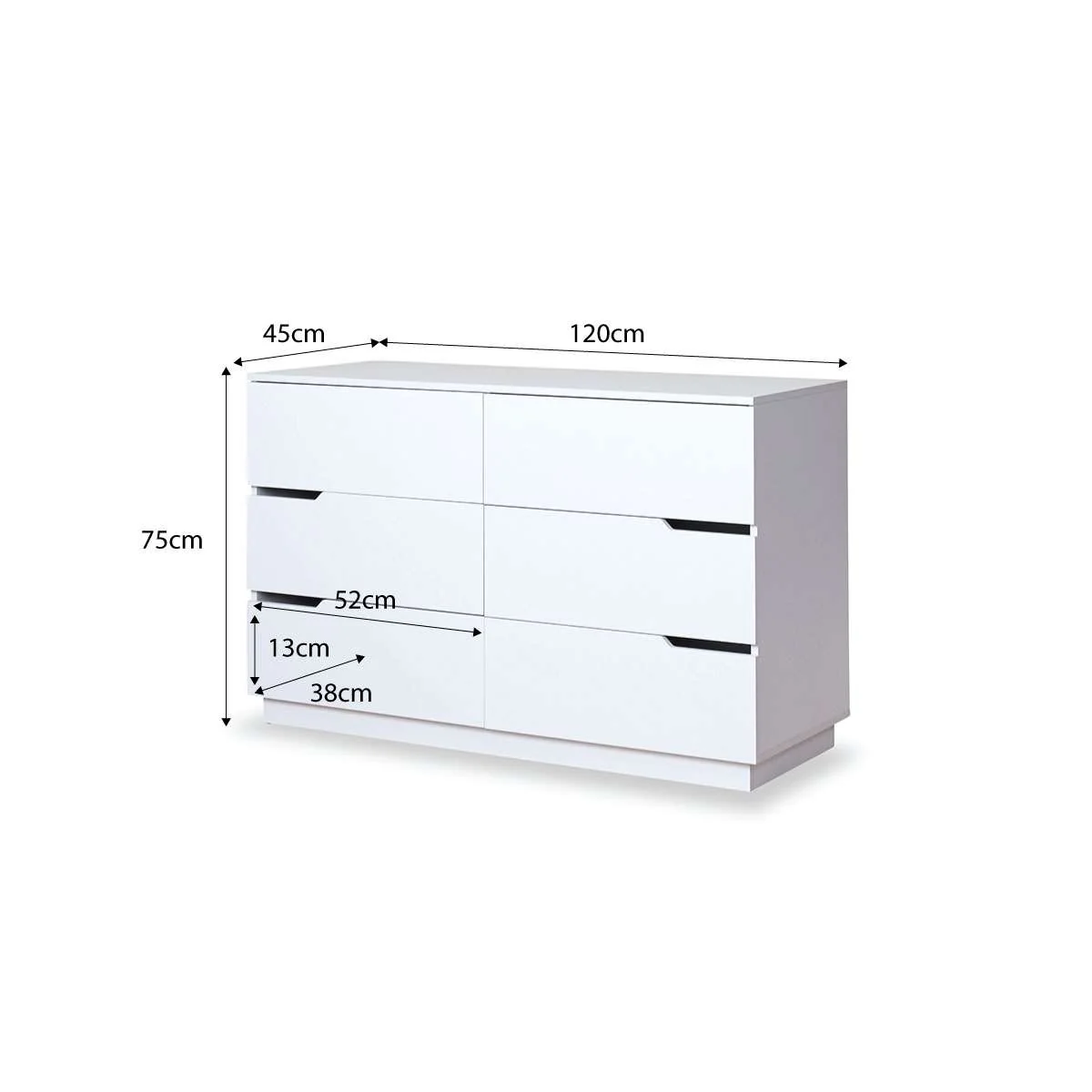 Zack Six Drawer - White Bundle - Image 4